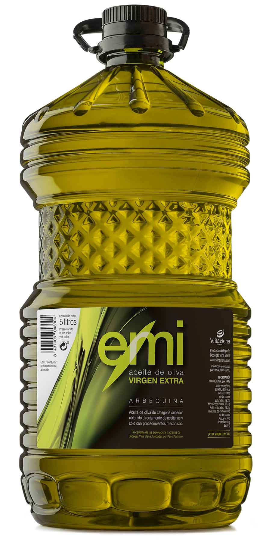 Aceite de oliva virgen extra, Envase de 5 litros